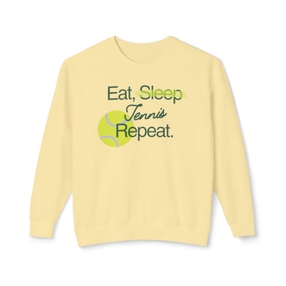 Eat Tennis Repeat Lightweight Sweatshirt