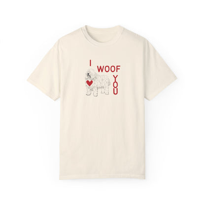 Komondor Dog: I Woof You T-Shirt