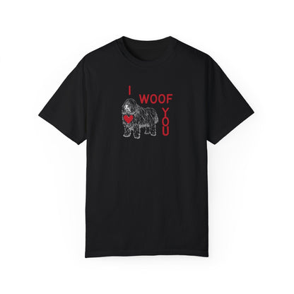 Komondor Dog: I Woof You T-Shirt