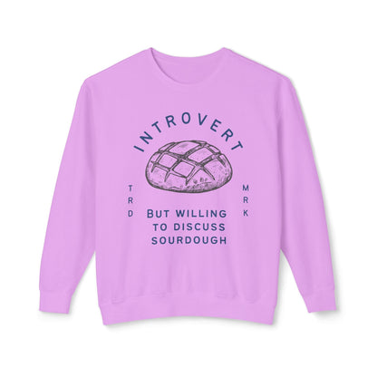 Introvert But Willing to Discuss Sourdough Lightweight Sweatshirt